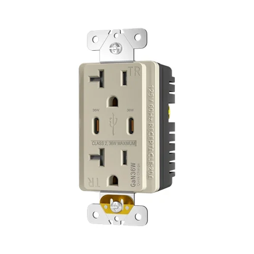 20A NEMA 5-20R Dual USB-C 36W PD Charging