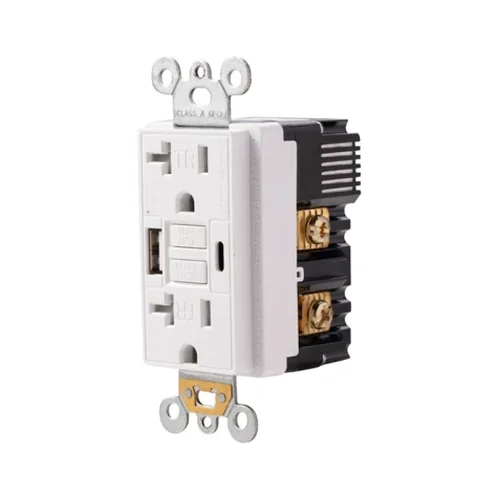 20A GFCI Outlet with USB-C and USB-A